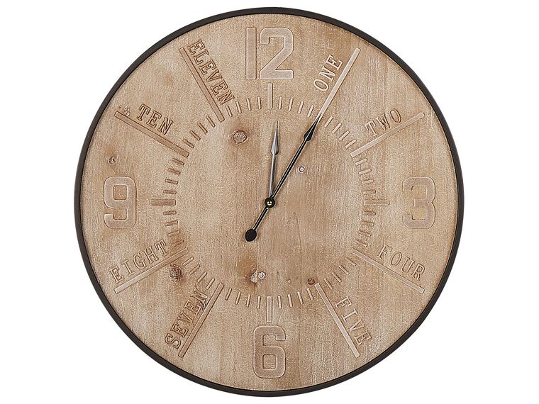 Wall Clock ø 60 cm Light Wood DOLE_825303