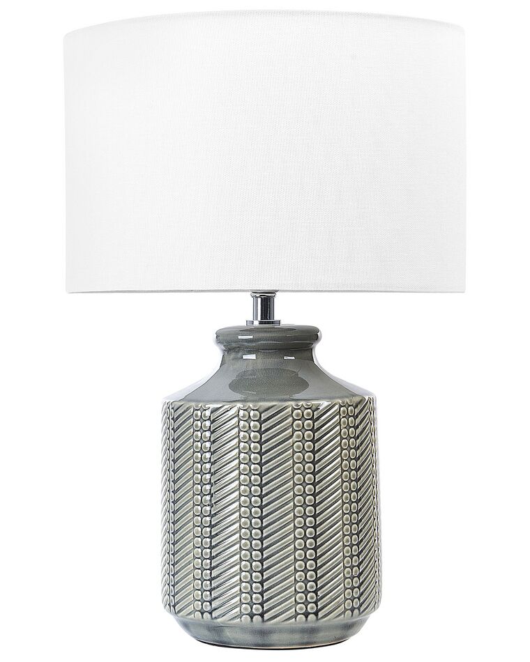 Bordslampa i keramik grå ESPERANCE_844193