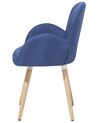 Set of 2 Fabric Dining Chairs Navy Blue BROOKVILLE_696225