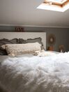 Faux Fur Bedspread 200 x 220 cm White DELICE_819004