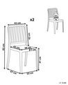 Conjunto de 2 sillas de balcón de material sintético azul SERSALE_820172