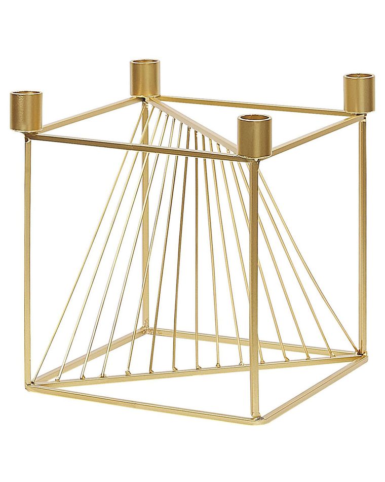Bougeoir design doré 4 bougies MINDORO | Beliani.fr