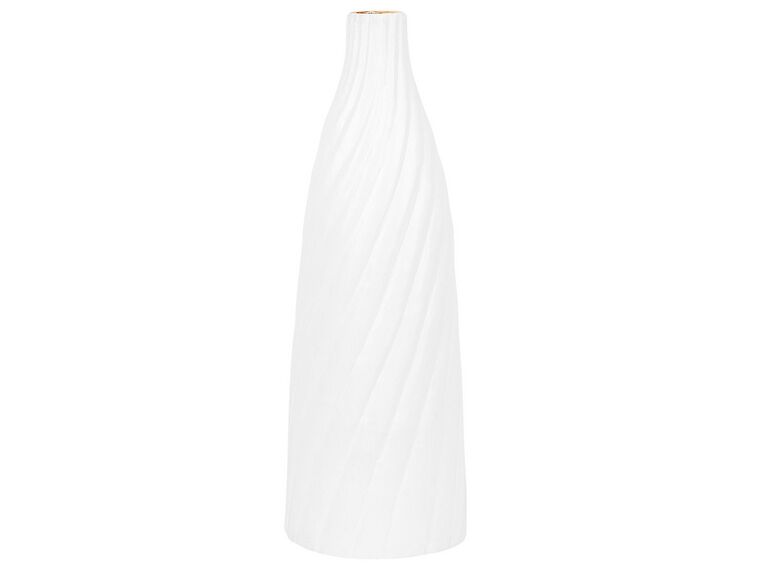 Terracotta Decorative Vase 45 cm White FLORENTIA _735970