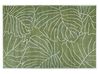 Teppich Baumwolle grün 140 x 200 cm Blattmuster Kurzflor SARMIN_862820