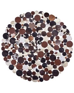 Matto lehmännahka ruskea/kulta 140 cm SORGUN Matto lehmännahka ruskea/kulta 140 cm SORGUN