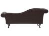 Left Hand Faux Leather Chaise Lounge Brown LATTES_681411