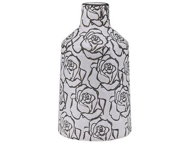 Vase à fleur blanc / noir 26 cm ALINDA