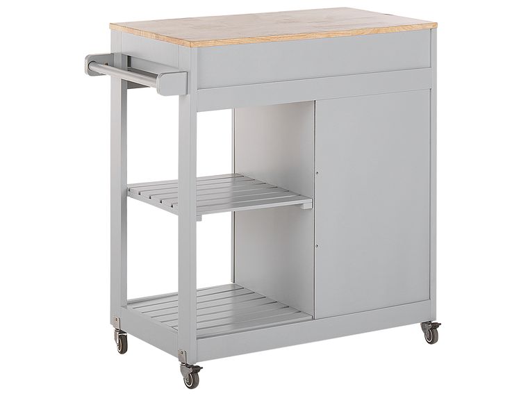 Kitchen Storage Trolley Grey TRAPANI Beliani.co.uk