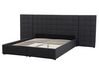 Łóżko z szufladami tapicerowane 160 x 200 cm szare MILLAU_736800