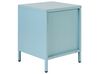 Table de nuit en acier bleu clair à 2 tiroirs MALAVI_844019