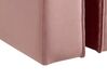 Poef roze fluweel 35 x 42 x 42 cm MODOC_836180