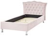 Sametová postel 90 x 200 cm růžová METZ_861370
