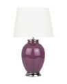 Lámpara de mesa de cerámica violeta/blanco BRENTA_690567