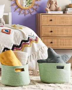 Puuvillakori vaaleanvihreä ⌀ 30 cm 2 kpl CHINIOT Puuvillakori vaaleanvihreä ⌀ 30 cm 2 kpl CHINIOT