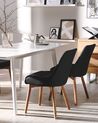 Set of 2 Fabric Dining Chairs Black MELFORT_799981