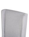 Conjunto de 2 sillas de comedor de algodón gris claro/madera clara CHAMBERS_799228