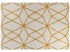 Shaggy Cotton Area Rug 160 x 230 cm Off-White and Yellow MARAND_842993
