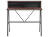 Home Office Set Dark Wood and Black FOSTER/HARISON_843074