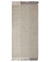 Tappeto lana grigio chiaro 80 x 150 cm TEKELER_850098