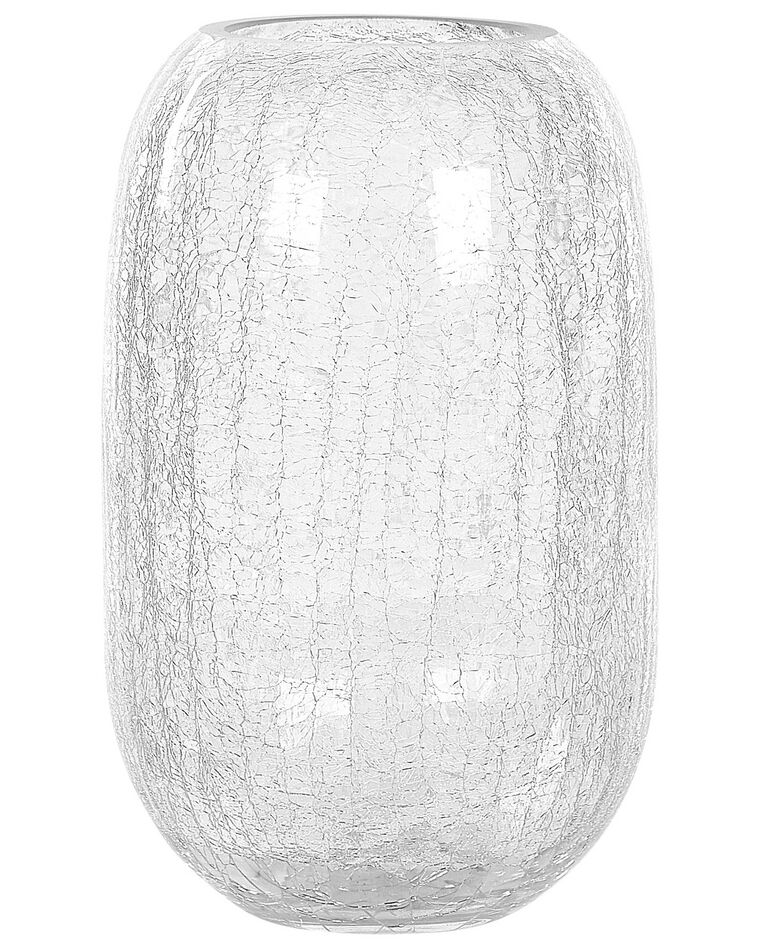 Blumenvase Bruchglas transparent 28 cm KYRAKALI_838032