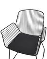 Set of 2 Metal Accent Chairs Black APPLETON_907537