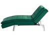 Chaise longue regolabile in velluto verde smeraldo LOIRET_776185