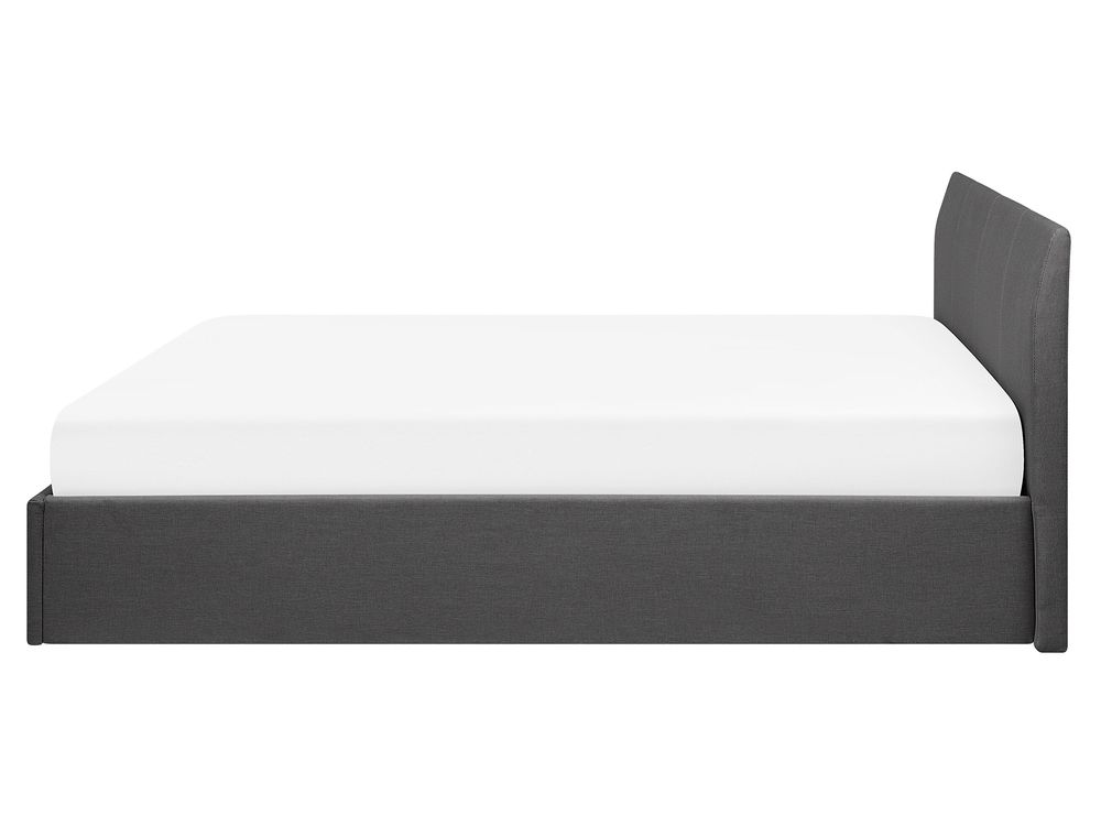 Cama tapizada en gris con almacenaje 160x200 cm ORBEY | Beliani.es