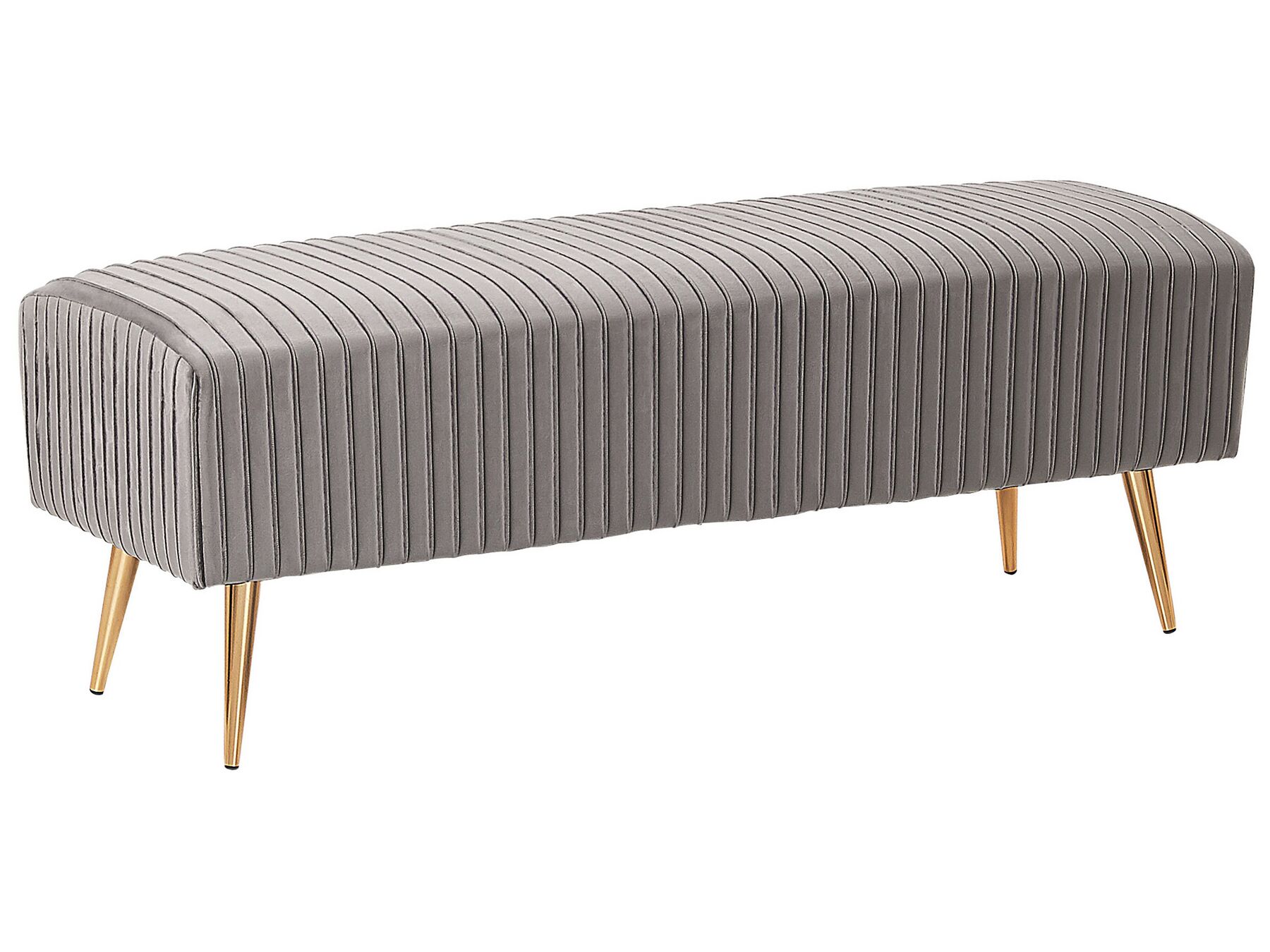Velvet Bedroom Bench Grey PATERSON Beliani.co.uk