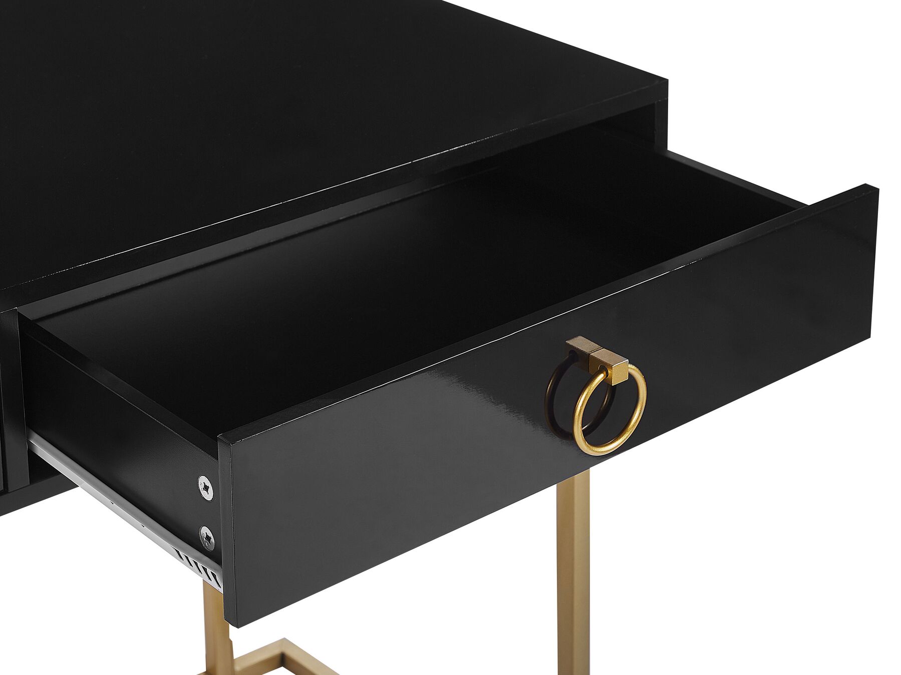 Console Murale Baroque Noire & Dorée – Style Antique Luxe, Étagère Suspendue Miroir 49x13x21 Cm – Élégance Italienne