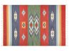 Alfombra kilim de algodón rojo/azul/verde/amarillo 200 x 300 cm KAMARIS_870010