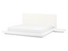 EU King Size Waterbed with Bedside Tables White ZEN_754508