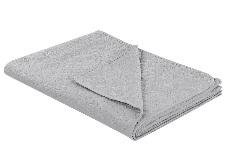 Embossed Bedspread 160 x 220 cm Grey ALAMUT_821787