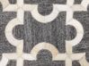 Kožený koberec 160 x 230 cm sivá/béžová YEDISU_780632