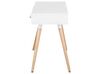 Sminkbord / Skrivbord med 2 lådor och hylla 120 x 45 cm vit/ljusbrun FRISCO_716371