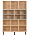 Bookcase Light Wood with Grey ALLOA _713107