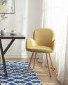 Set of 2 Fabric Dining Chairs Yellow BROOKVILLE_693807