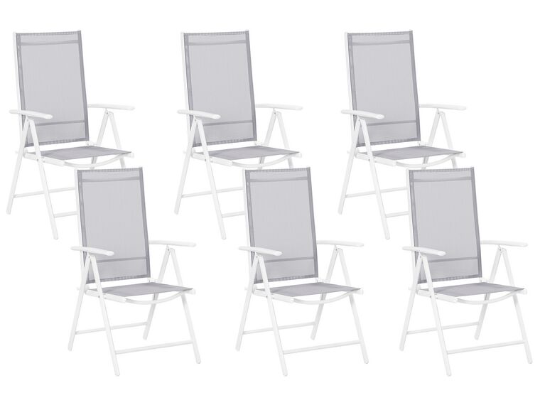 Lot de 6 chaises de jardin grises CATANIA_741405