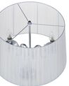Stehlampe weiß Kristall-Optik 170 cm Trommelform EVANS_850433