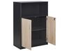 2 Door Storage Cabinet with Shelf Light Wood and Black ZEHNA_885496