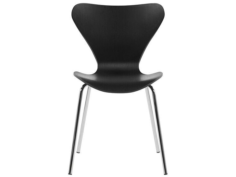 Set of 2 Dining Chairs Black BOONVILLE Beliani.co.uk