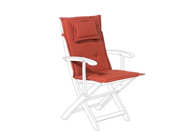 Coussin en tissu rouge pour chaise de jardin MAUI