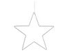 Sada 3 závesných vianočných hviezd s LED osvetlením strieborná KUNNARI_812520