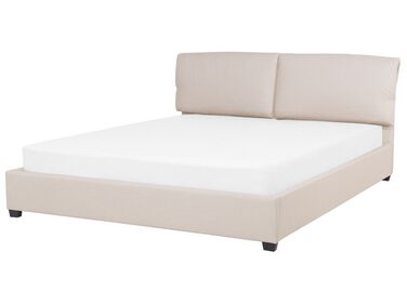Fabric EU Super King Size Bed Beige BELFORT