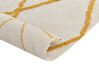 Teppich Baumwolle cremeweiß / gelb 160 x 230 cm geometrisches Muster Shaggy MARAND_842997