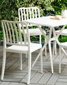 Conjunto de 4 cadeiras de jardim brancas SERSALE_820157