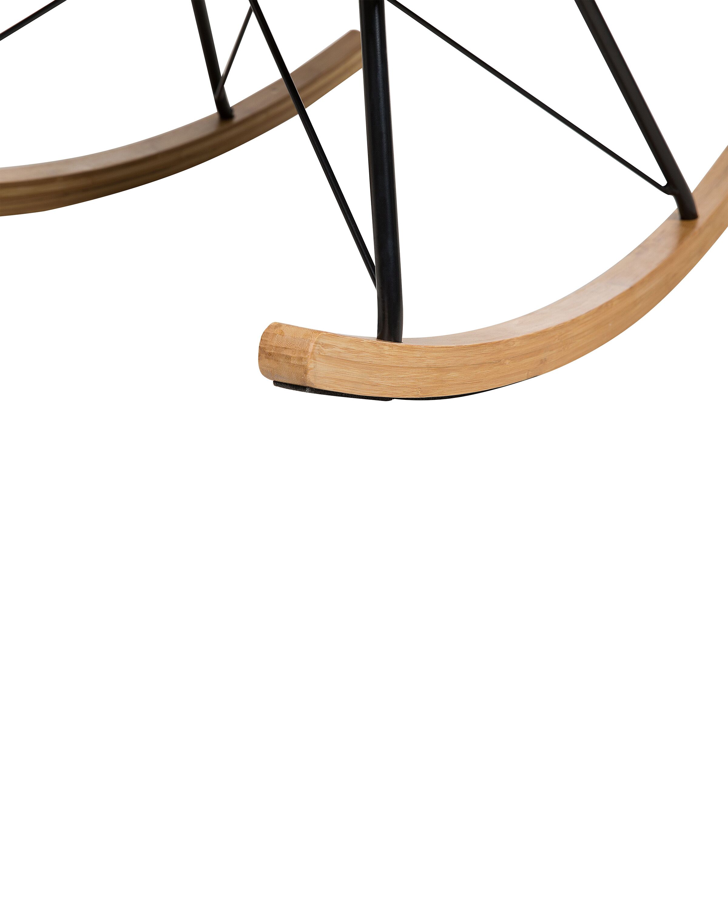 Velvet Rocking Chair Light Grey ELLAN Beliani.co.uk