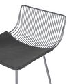 Conjunto de 2 sillas de bar de metal plateado/negro FREDONIA_868380