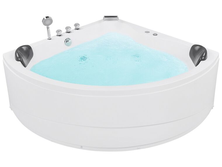 Vasca da bagno idromassaggio bianca con LED 197 x 140 cm BARACOA_821052
