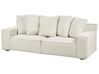3-istuttava sohva sametti luonnonvalkoinen VISKAN_903470