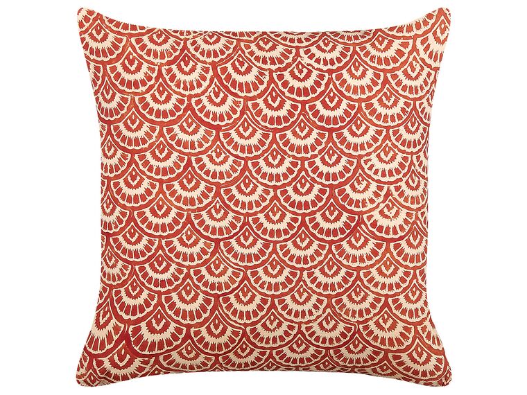 Cotton Cushion Geometric Pattern 45 x 45 cm Red RHUS_839094